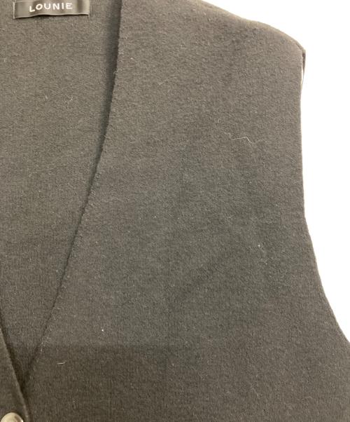 LOUNIE（ルーニー）LOUNIE (ルーニー) ファーポケットニットジレ ブラック サイズ:ＦＲＥＥの古着・服飾アイテム