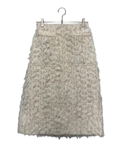 LOUNIE（ルーニー）LOUNIE (ルーニー) カットジャカードスカート ホワイト サイズ:SIZE 36の古着・服飾アイテム