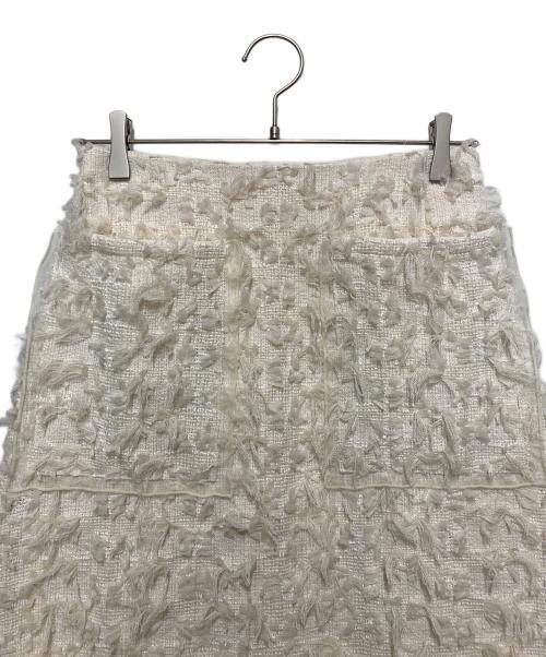 LOUNIE（ルーニー）LOUNIE (ルーニー) カットジャカードスカート ホワイト サイズ:SIZE 36の古着・服飾アイテム
