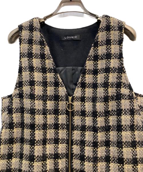 LOUNIE（ルーニー）LOUNIE (ルーニー) チェックツイードジャンパースカート マルチカラー サイズ:FREEの古着・服飾アイテム