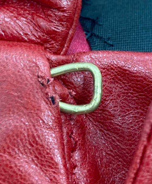 DRAWER（ドゥロワー）DRAWER (ドゥロワー) ラムレザージャケット レッド サイズ:38の古着・服飾アイテム