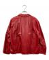 DRAWER (ドゥロワー) ラムレザージャケット レッド サイズ:38：9000円