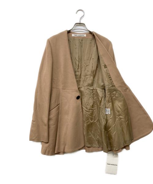 TARO HORIUCHI（タロウホリウチ）TARO HORIUCHI (タロウホリウチ) ノーカラージャケット ベージュ サイズ:2の古着・服飾アイテム