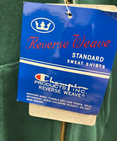 Champion REVERSE WEAVE（チャンピオン リバース ウィーブ）Champion REVERSE WEAVE (チャンピオン リバース ウィーブ) パーカー グリーン サイズ:Ｌ 未使用品の古着・服飾アイテム