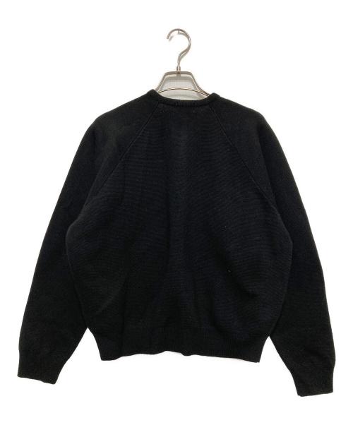 BALLSEY（ボールジィ）BALLSEY (ボールジィ) ミラノリブ ファーポケットカーディガン ブラック サイズ:Sの古着・服飾アイテム