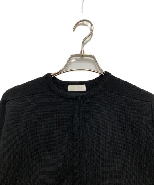 BALLSEY（ボールジィ）BALLSEY (ボールジィ) ミラノリブ ファーポケットカーディガン ブラック サイズ:Sの古着・服飾アイテム