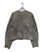 UNITED ARROWSユナイテッドアローズ）の古着「グリッター クルーネック ニット」｜シルバー