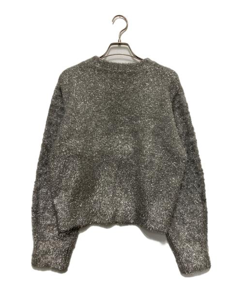 UNITED ARROWS（ユナイテッドアローズ）UNITED ARROWS (ユナイテッドアローズ) グリッター クルーネック ニット シルバー サイズ:FREEの古着・服飾アイテム
