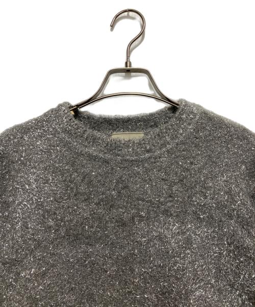 UNITED ARROWS（ユナイテッドアローズ）UNITED ARROWS (ユナイテッドアローズ) グリッター クルーネック ニット シルバー サイズ:FREEの古着・服飾アイテム