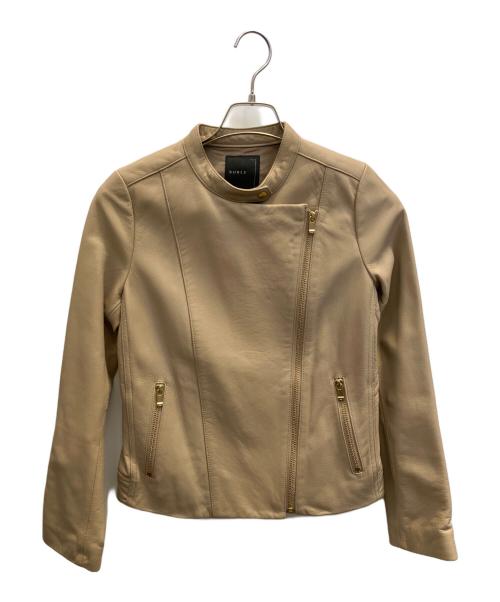 Noble（ノーブル）Noble (ノーブル) ソフトラムレザーライダースブルゾン ベージュ サイズ:SIZE 38の古着・服飾アイテム