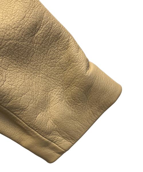 Noble（ノーブル）Noble (ノーブル) ソフトラムレザーライダースブルゾン ベージュ サイズ:SIZE 38の古着・服飾アイテム