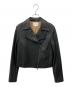 VINCE（ヴィンス）の古着「レザーライダースジャケット」｜ブラック