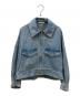 CURRENTAGE（カレンテージ）の古着「フロントジップ加工デニムジャケット」｜スカイブルー