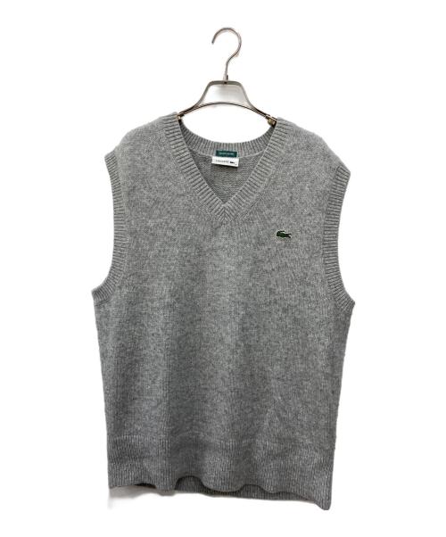 LACOSTE（ラコステ）LACOSTE (ラコステ) ニットベスト グレー サイズ:36の古着・服飾アイテム