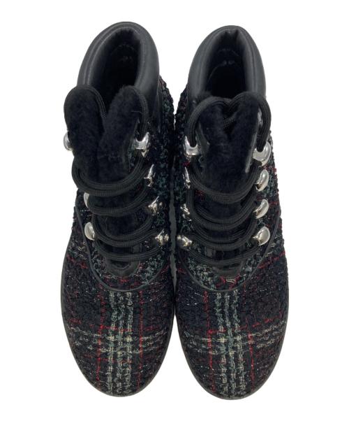 3.1 phillip lim（スリーワンフィリップリム）3.1 phillip lim (スリーワンフィリップリム) ツイードブーツ ブラック サイズ:37 1/2の古着・服飾アイテム