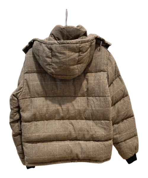 MONCLER（モンクレール）MONCLER (モンクレール) グレンチェックダウンジャケット ブラウン サイズ:3の古着・服飾アイテム