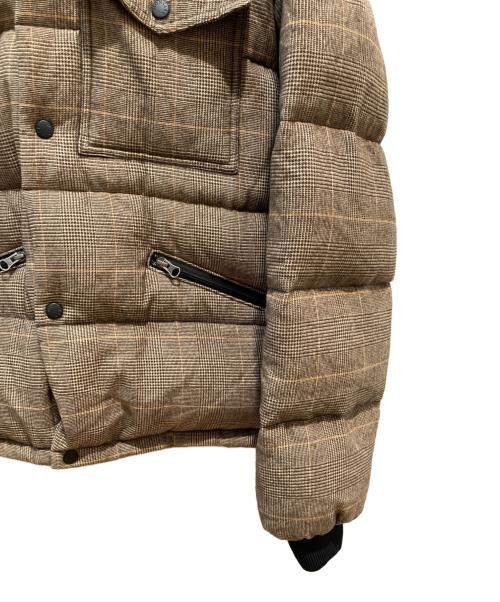 MONCLER（モンクレール）MONCLER (モンクレール) グレンチェックダウンジャケット ブラウン サイズ:3の古着・服飾アイテム