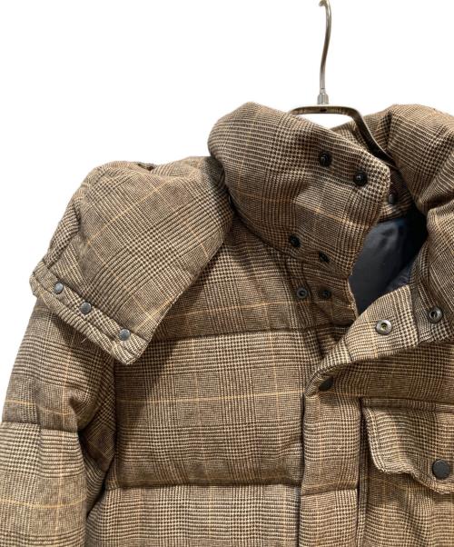 MONCLER（モンクレール）MONCLER (モンクレール) グレンチェックダウンジャケット ブラウン サイズ:3の古着・服飾アイテム