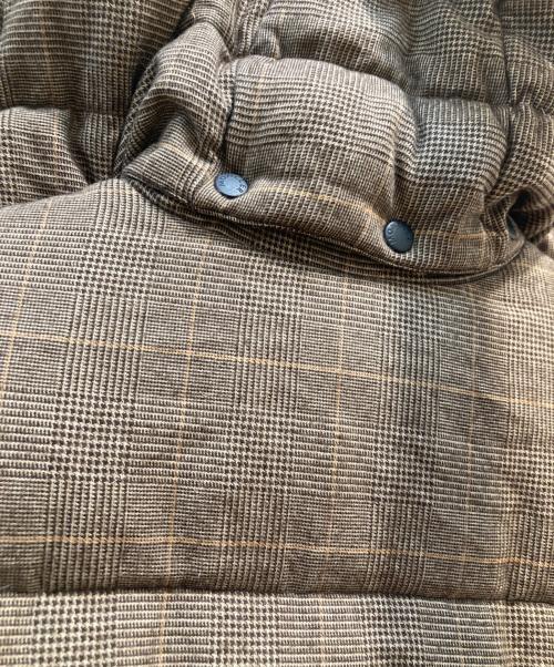 MONCLER（モンクレール）MONCLER (モンクレール) グレンチェックダウンジャケット ブラウン サイズ:3の古着・服飾アイテム