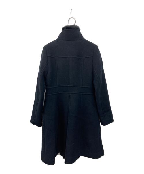 BLUE LABEL CRESTBRIDGE（ブルーレーベルクレストブリッジ）BLUE LABEL CRESTBRIDGE (ブルーレーベルクレストブリッジ) ファインウールダブルビーバースタンドカラーコート ブラック サイズ:SIZE 36の古着・服飾アイテム