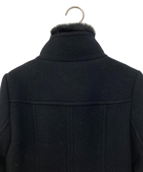 BLUE LABEL CRESTBRIDGE（ブルーレーベルクレストブリッジ）BLUE LABEL CRESTBRIDGE (ブルーレーベルクレストブリッジ) ファインウールダブルビーバースタンドカラーコート ブラック サイズ:SIZE 36の古着・服飾アイテム