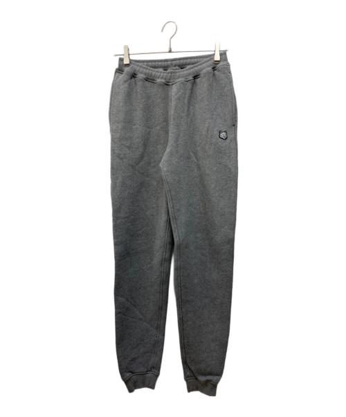 maison kitsune（メゾンキツネ）maison kitsune (メゾンキツネ) フォックスヘッドパッチ ジョグパンツ グレー サイズ:XSの古着・服飾アイテム
