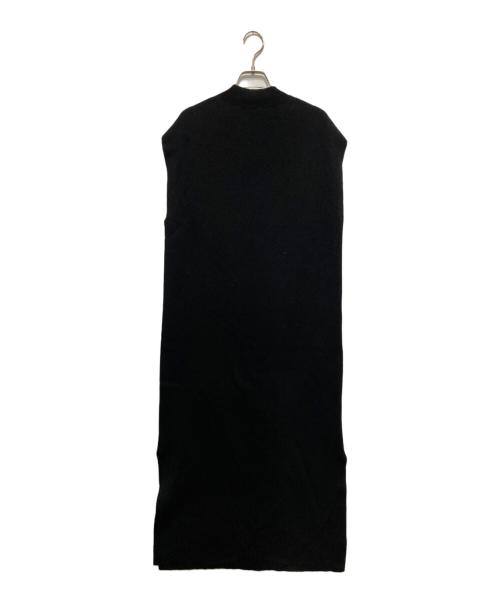 CABAN（キャバン）CABaN (キャバン) コットンカシミヤ ノースリーブロングドレス ブラック サイズ:Sの古着・服飾アイテム