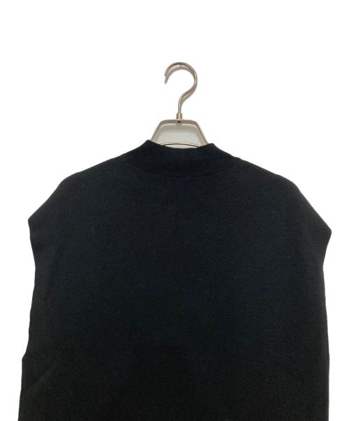 CABAN（キャバン）CABaN (キャバン) コットンカシミヤ ノースリーブロングドレス ブラック サイズ:Sの古着・服飾アイテム