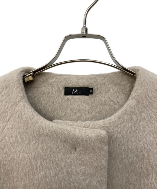 M・Fil（エムフィル）M・Fil (エムフィル) アルパカシャギー FOXファー付きコート ベージュ サイズ:38の古着・服飾アイテム