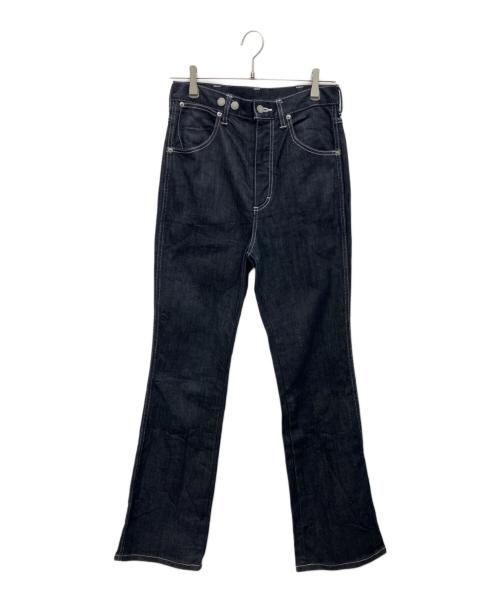 BASICKS（ベイシックス）BASICKS (ベイシックス) ハートプリント フレアデニムパンツ インディゴ サイズ:Mの古着・服飾アイテム