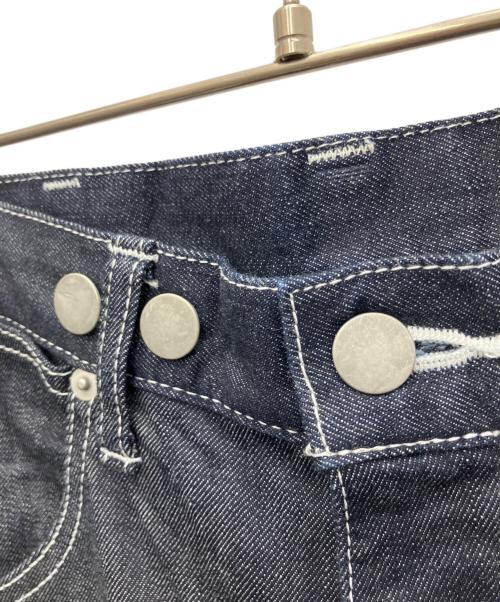 BASICKS（ベイシックス）BASICKS (ベイシックス) ハートプリント フレアデニムパンツ インディゴ サイズ:Mの古着・服飾アイテム