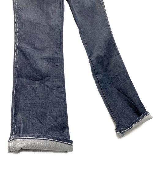 BASICKS（ベイシックス）BASICKS (ベイシックス) ハートプリント フレアデニムパンツ インディゴ サイズ:Mの古着・服飾アイテム