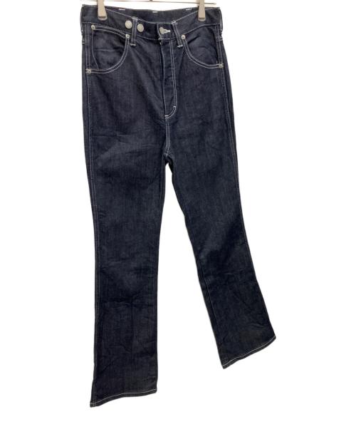 BASICKS（ベイシックス）BASICKS (ベイシックス) ハートプリント フレアデニムパンツ インディゴ サイズ:Mの古着・服飾アイテム