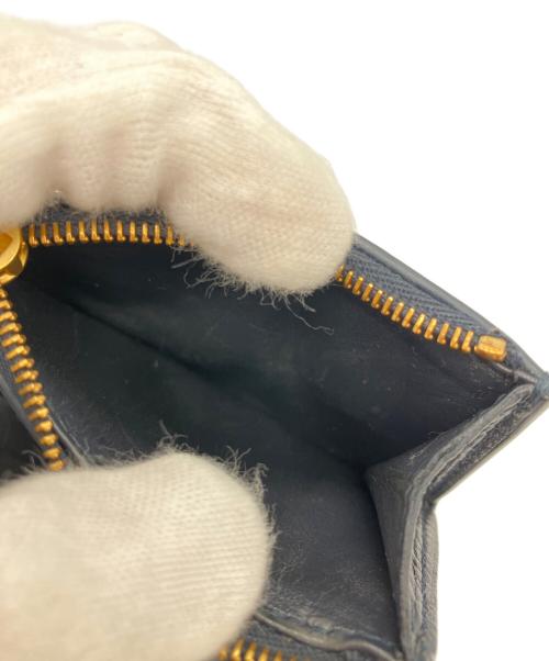 BOTTEGA VENETA（ボッテガベネタ）BOTTEGA VENETA (ボッテガベネタ) マキシイントレチャート　コンパクトウォレット　三つ折 ウォレット ネイビーの古着・服飾アイテム