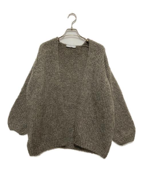 TRICOTS JEAN MARC（トリコットジーンマルク）TRICOTS JEAN MARC (トリコットジーンマルク) モヘア混ローゲージカーディガン ブラウン サイズ:FREEの古着・服飾アイテム