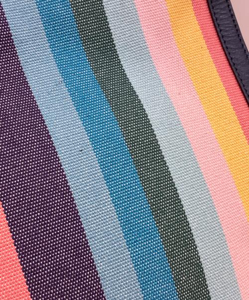 PAUL SMITH（ポールスミス）PAUL SMITH (ポールスミス) アーティストストライプキャンバストートバッグ マルチカラーの古着・服飾アイテム