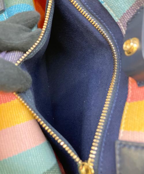 PAUL SMITH（ポールスミス）PAUL SMITH (ポールスミス) アーティストストライプキャンバストートバッグ マルチカラーの古着・服飾アイテム