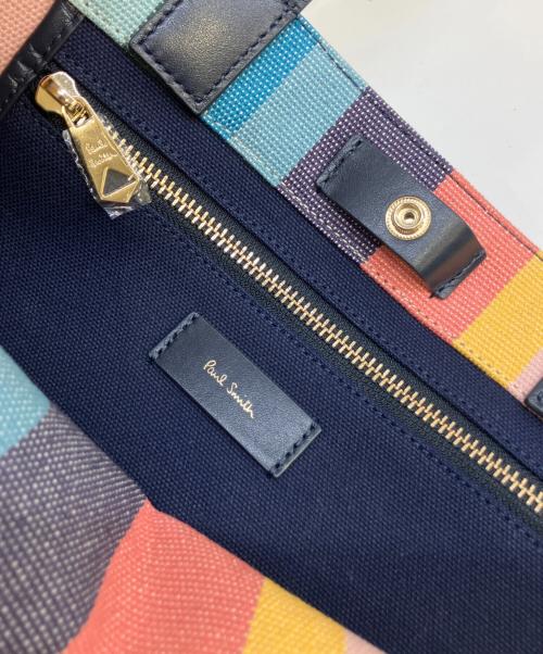 PAUL SMITH（ポールスミス）PAUL SMITH (ポールスミス) アーティストストライプキャンバストートバッグ マルチカラーの古着・服飾アイテム