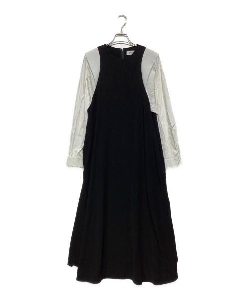 ENFOLD（エンフォルド）ENFOLD (エンフォルド) PEツイル シャツスリーブドレス 300FA233-2750 ブラック サイズ:36の古着・服飾アイテム