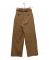 AEWEN MATOPH (イウエン マトフ) ハイウエスト ベルテッド タックワイドパンツ ブラウン サイズ:SIZE 34：7000円