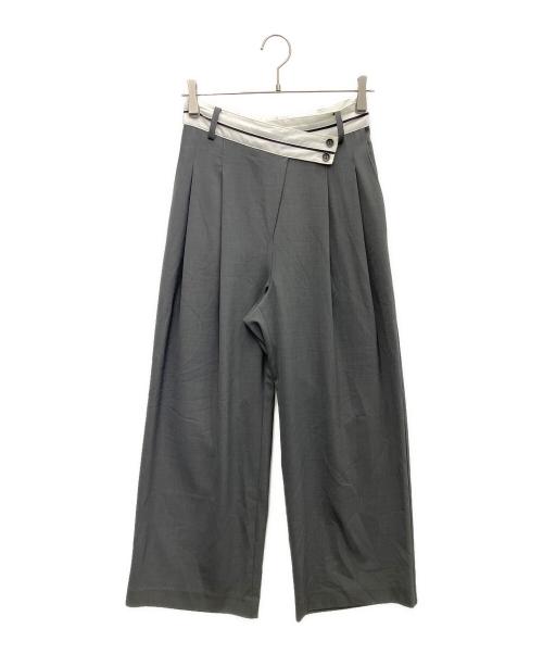 ANIECA（アニーカ）ANIECA (アニーカ) ウエストデザインパンツ グレー サイズ:SIZE 40の古着・服飾アイテム