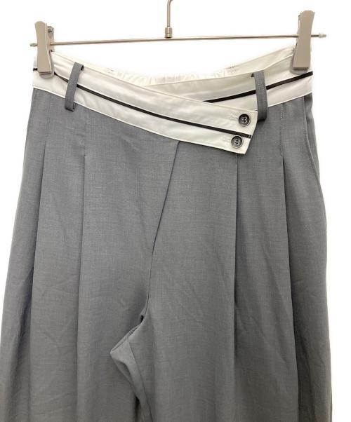 ANIECA（アニーカ）ANIECA (アニーカ) ウエストデザインパンツ グレー サイズ:SIZE 40の古着・服飾アイテム