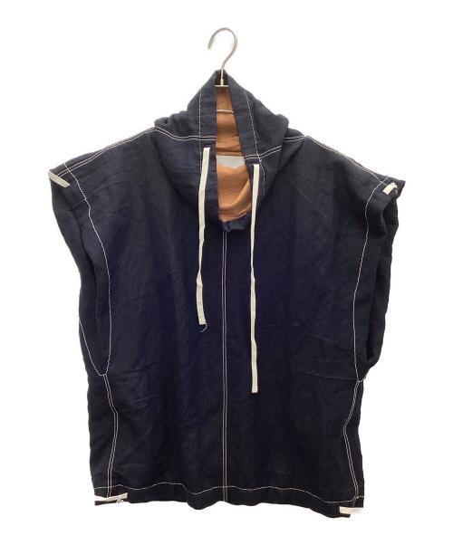 JIL SANDER（ジルサンダー）JIL SANDER (ジルサンダー) ハイネックベスト ネイビー サイズ:36の古着・服飾アイテム