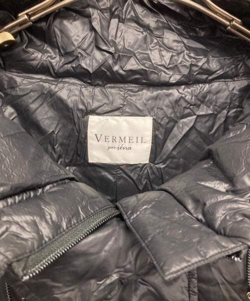 VERMEIL par iena（ヴェルメイユ パー イエナ）VERMEIL par iena (ヴェルメイユ パー イエナ) ダイヤ柄ダウンコート ブラック サイズ:FREEの古着・服飾アイテム