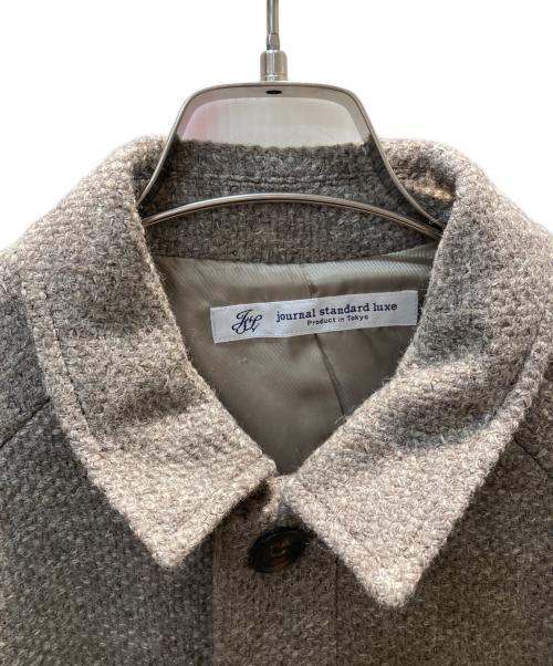 journal standard luxe（ジャーナルスタンダード ラックス）JOURNAL STANDARD LUXE (ジャーナルスタンダード ラックス) Wフェイスヘリンツィード ステンコート ブラウン サイズ:FREEの古着・服飾アイテム