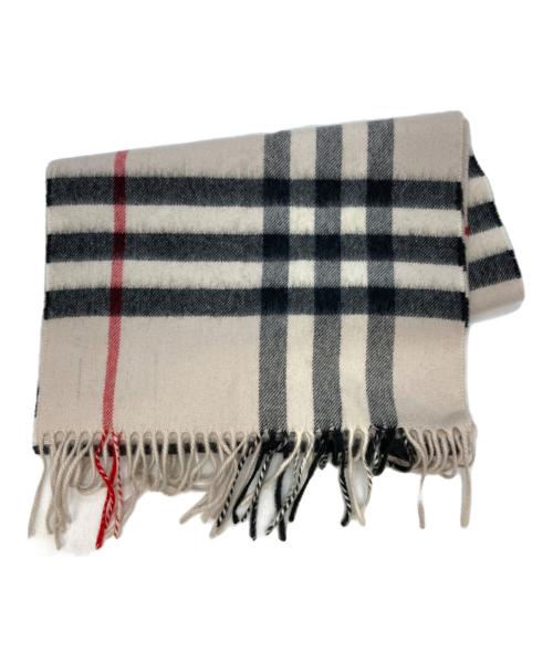 BURBERRY LONDON（バーバリーロンドン）BURBERRY LONDON (バーバリーロンドン) カシミヤマフラー ライトベージュの古着・服飾アイテム
