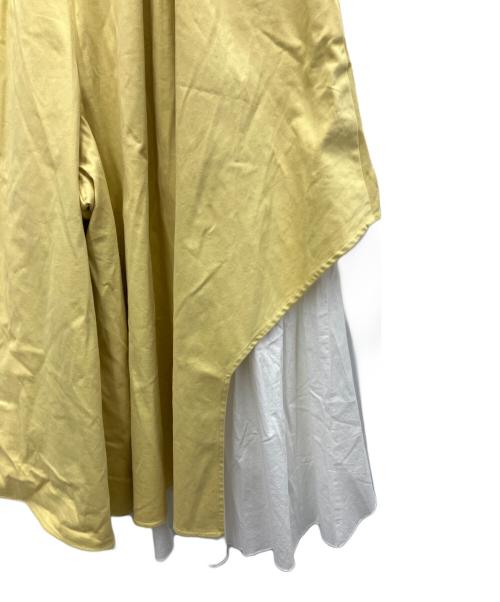 Ameri（アメリ）AMERI (アメリ) CURTAIN FLARE PANTS ベージュ×ホワイト サイズ:-の古着・服飾アイテム