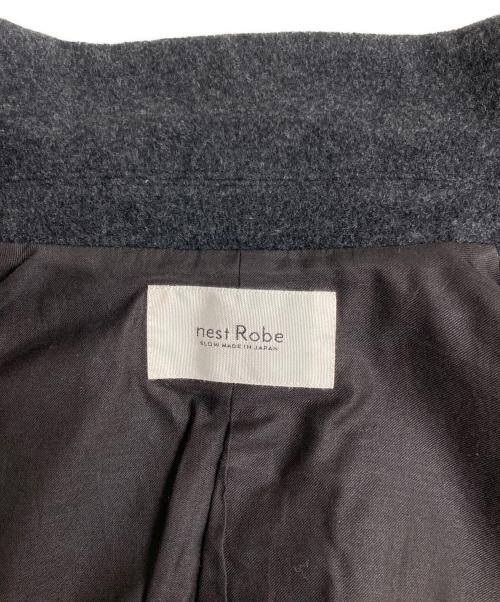 nest Robe（ネストローブ）nest Robe (ネストローブ) ウールカシミヤフリースコート チャコールグレー サイズ:FREEの古着・服飾アイテム