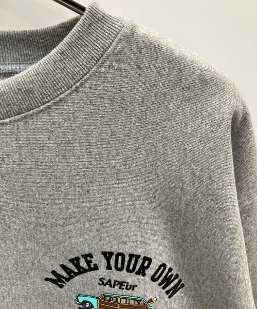 SAPEur（サプール）SAPEur (サプール) JIMMY'Z (ジミーズ) クルーネックスウェット グレー サイズ:XL 未使用品の古着・服飾アイテム