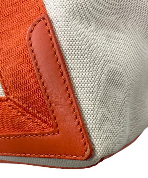 BALENCIAGA（バレンシアガ）BALENCIAGA (バレンシアガ) NAVY CABAS M トートバッグ アイボリーの古着・服飾アイテム